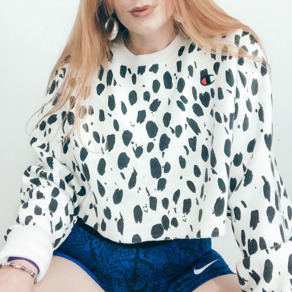 Champion Dalmatian cropped crewneck
